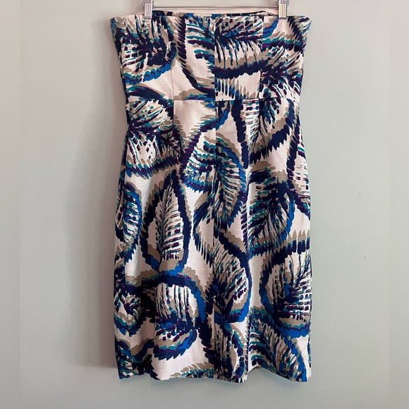 BANANA REPUBLIC Silk Floral Strapless Sheath Cocktail Dress Size 10 - Picture 6 of 13